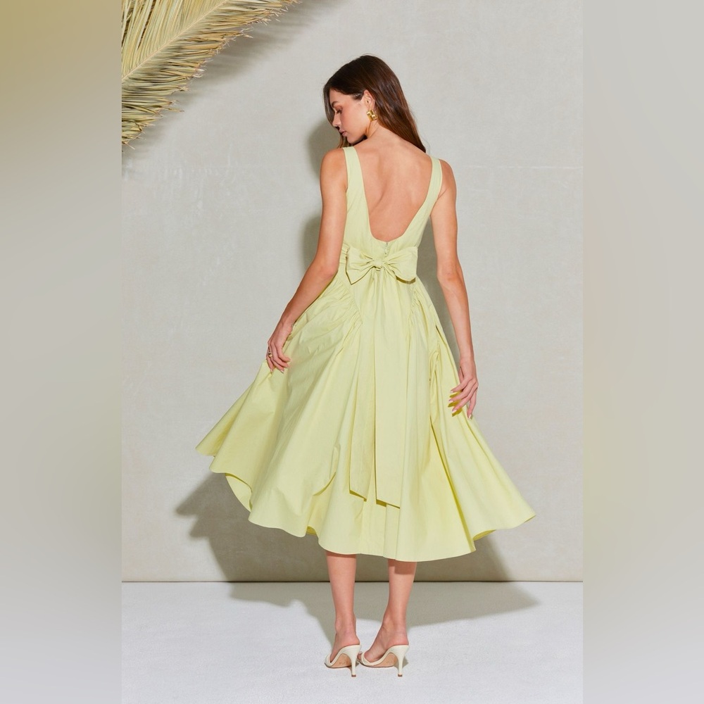 ASTR Vinya Poplin Drop Waist Dress (Pistachio/Size L)